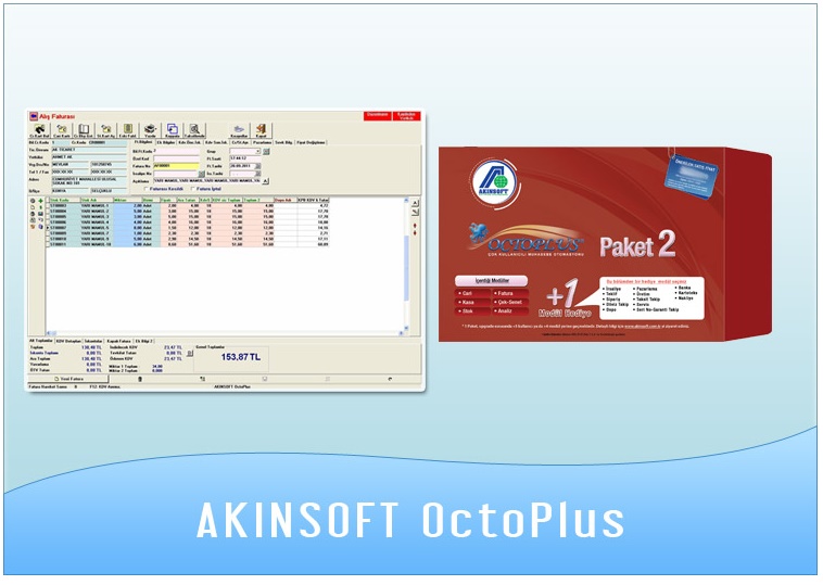 AKINSOFT Octoplus Ön muhasebe programı